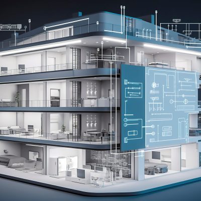 Modern smart home systems of smart building, The smart home is isolated background, Generate Ai
